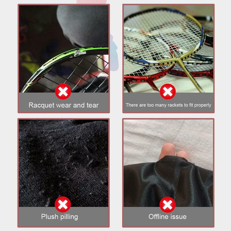 1pc borsa per palline per racchette da Badminton custodia spessa in tessuto di peluche custodia protettiva per racchetta zaino da Squash borsa per allenamento sportivo