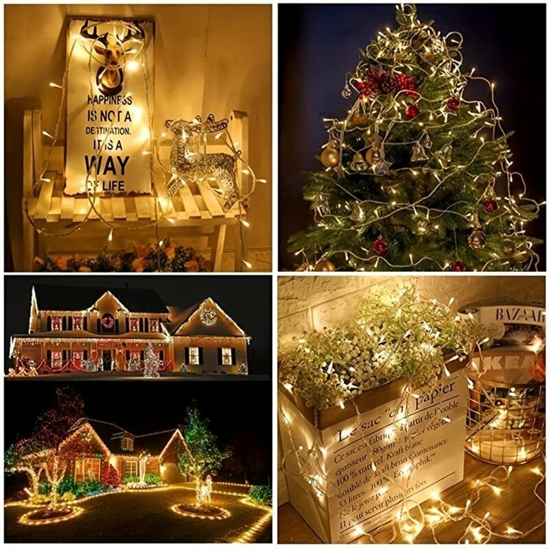 5M Waterproof USB Battery LED Lights String Copper Wire Fairy Garland Light Lamp Christmas Wedding Party Holiday Lighting