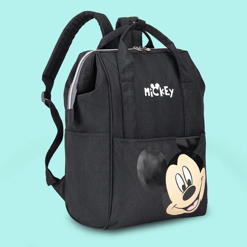 Disney New Minnie Mickey Popok Tas Ransel untuk Ibu Hamil Tas untuk Kereta Dorong Tas Kapasitas Besar Bayi Popok Tas Organizer