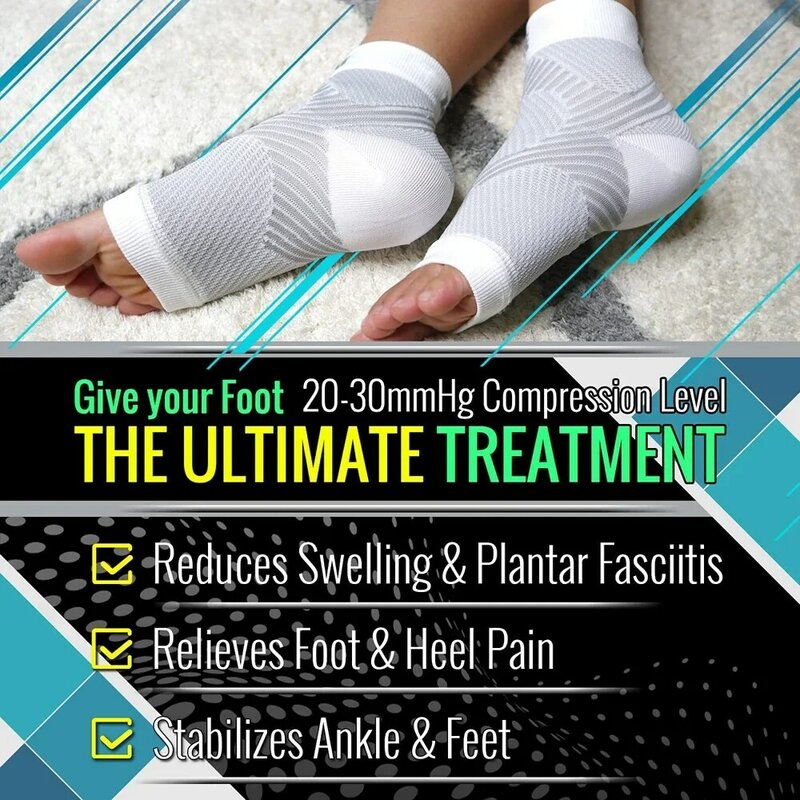 1ペア足底筋膜炎スプリント夜圧縮靴下かかとかかとの痛みサポート足底筋膜炎サポート足ブレース