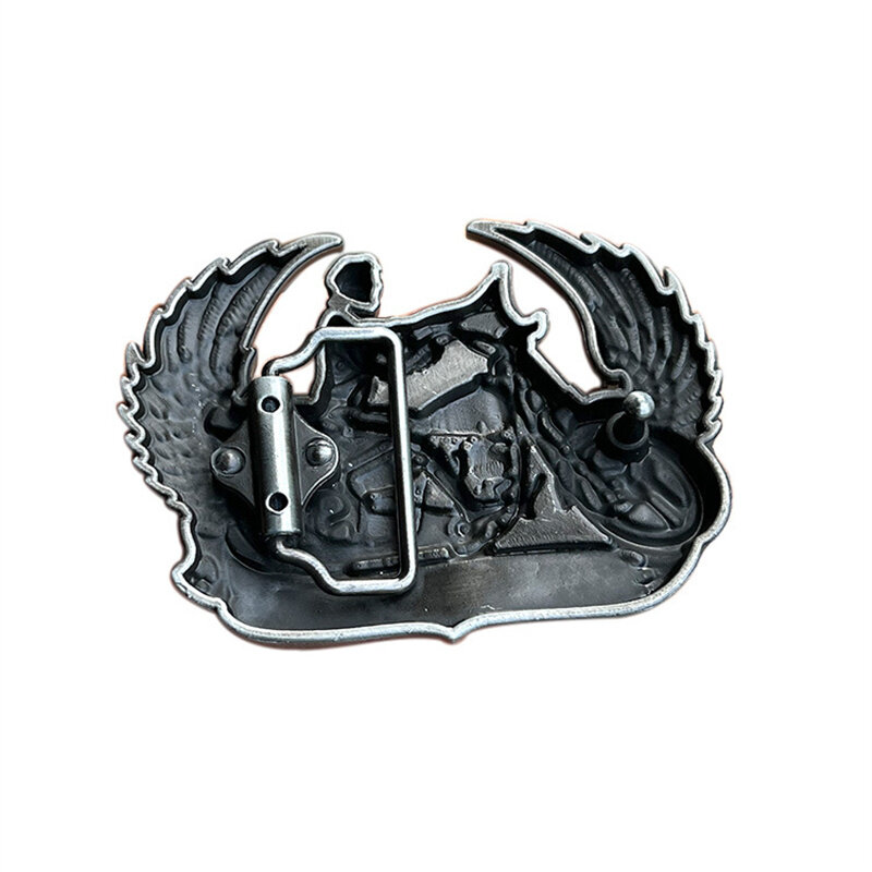 Wing motorcycle rider belt buckle Western style