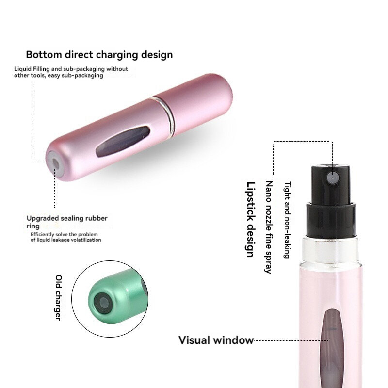 Perfume Separate Spray Empty Bottle Bottom-filled Portable Lotion Toner Dispenser  Bottle Combination Bottle for Travel