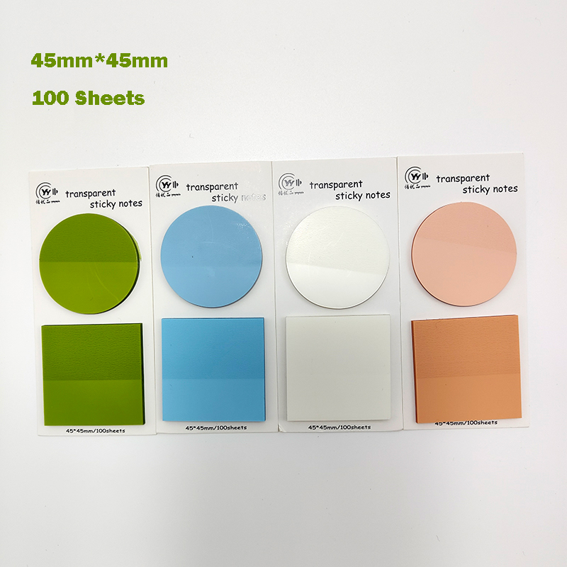 KindFuny 700 Sheets Transparent Sticky Notes Scrapes Stickers Note Pads Paper Clear Notepad School Stationery Office Supplied
