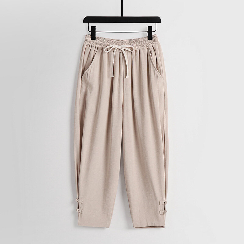 Summer Men Casual Pants Chinese Style Plus Size Pants 7XL 8XL 9XL 160KG