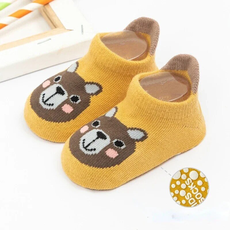 Korean Cute Cartoon Animal Socks Baby Floor Socks Anti-slip Silicone Short Socks for Boys Girls Newborn Infant Toddler Sox