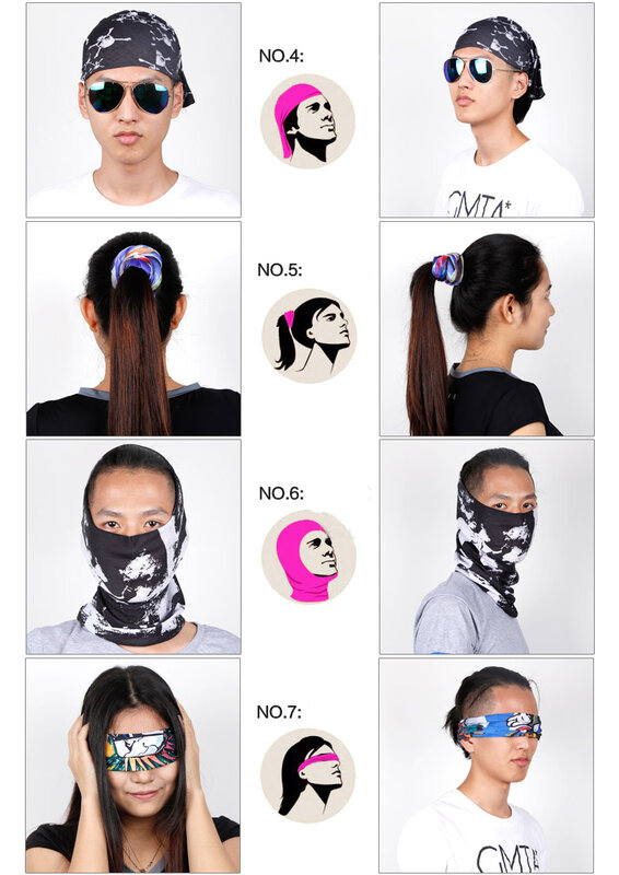 Bandane polinesiane floreali erbaccia ghetta per collo Unisex per sport all'aria aperta maschera 3D Buffs scaldacollo sciarpe per visiera