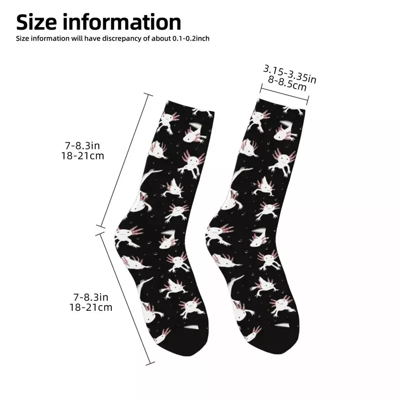 Axolotls ถุงเท้าถุงน่องฮาราจูกุนุ่มพิเศษสำหรับทุกฤดูกาลชุดถุงเท้ายาวสำหรับของขวัญสำหรับทุกเพศ