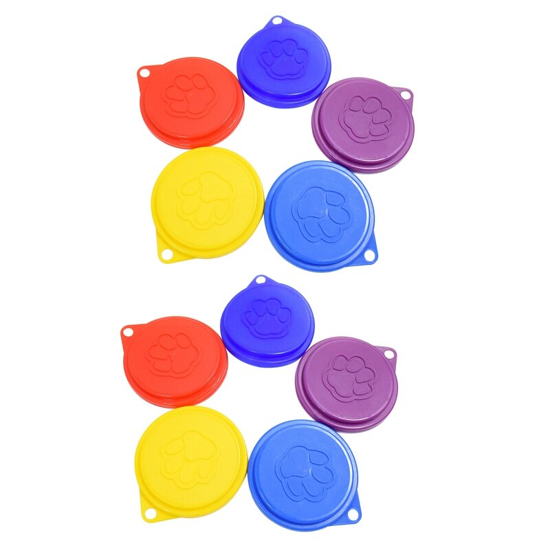 4 шт. многоразовые жестяные банки для питомцев, пластиковые крышки с принтом, случайный цвет