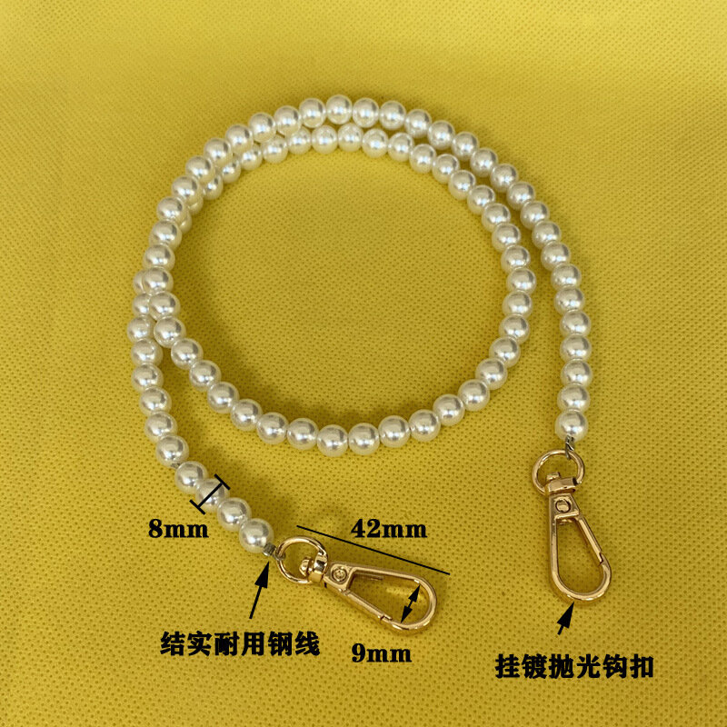 Bag Pearl Chain Shoulder Strap Accessories Crossbody Chain Bag Strap Pearls Handbag Strap