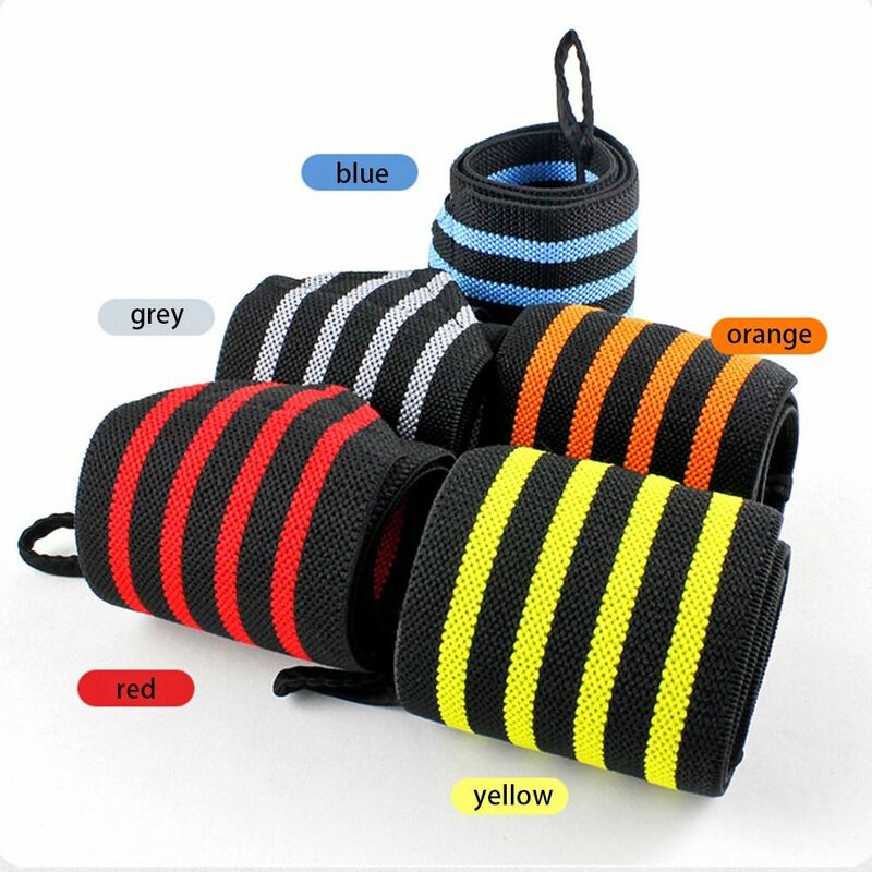 1 Pair Weight Lifting Weightlifting Wristband Gym Training Brace Straps Wrist Wraps with Thumb Loop Powerlifting Sports Bandage