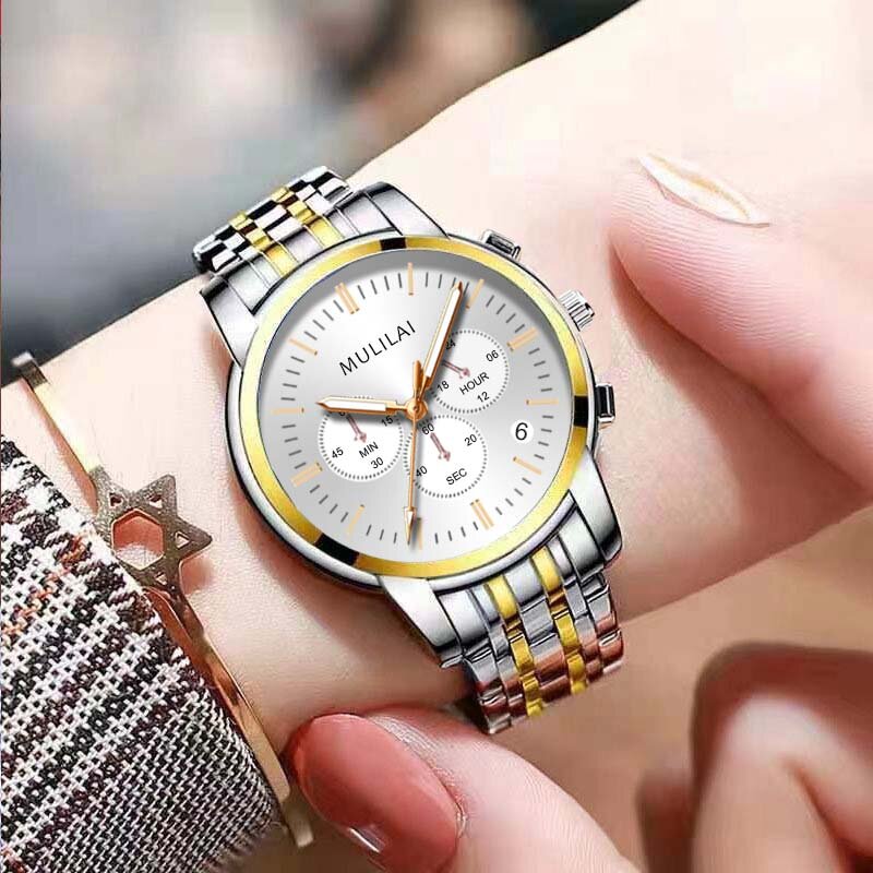 Zegarki damskie sukienka złoty zegarek kobiety kryształowy diament zegarki ze stali nierdzewnej srebrny zegar kobiety Montre Femme 2022