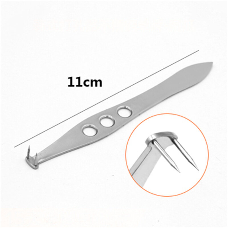 11cm Korean Hole Punch Stainless Steel Single Piece Double Eyelid Tool Hole Locator Double Eyelid Measuring Device