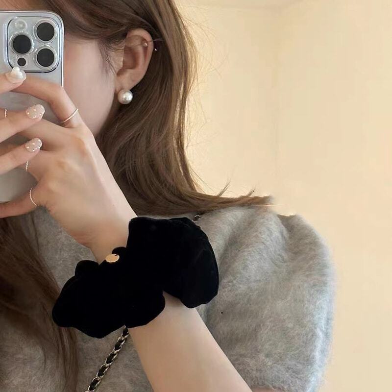 Xiaojin Tabletten Samt Textur Dickdarm Ring Haar Ring Kopfschmuck Neue Haar-Bindung Haar Ring Haar Zubehör Haar Seil