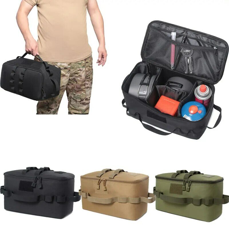 Outdoor Camping Gás Tank Storage Bag, Grande Capacidade Ground Nail Tool Bag, Canister Piquenique Panelas, Utensílios Kit Organizer