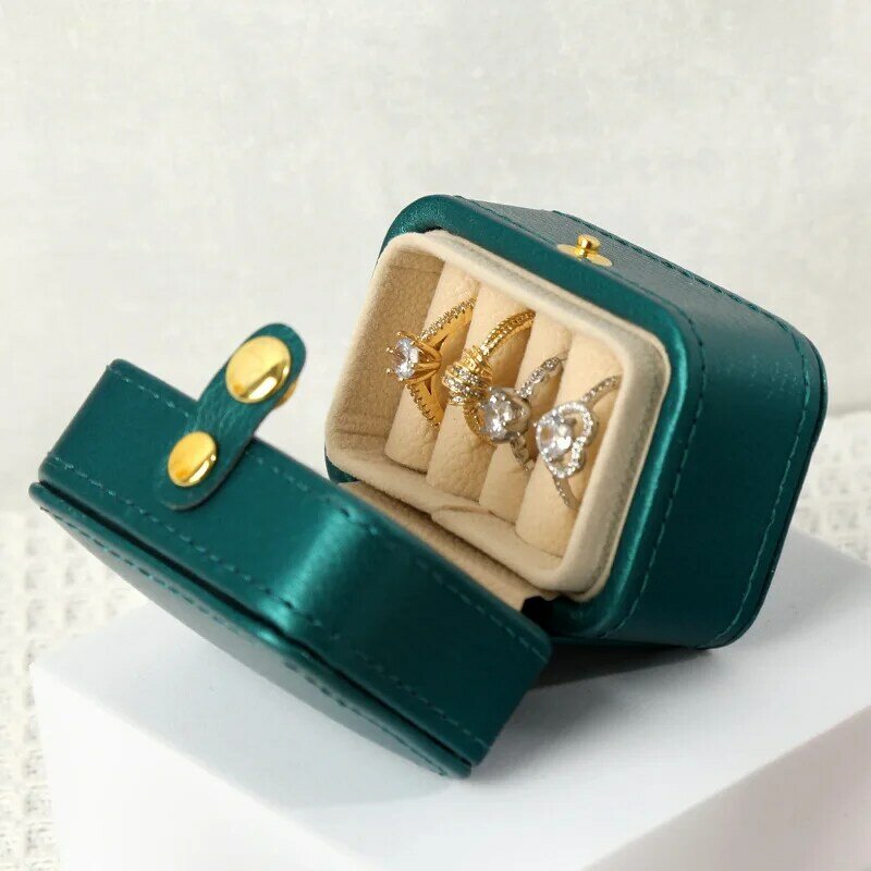 Mini Schmucks cha tulle Schnalle kleine Ringbox Ohrringe Anhänger Armband Box Ring Display tragbare Schmucks cha tulle