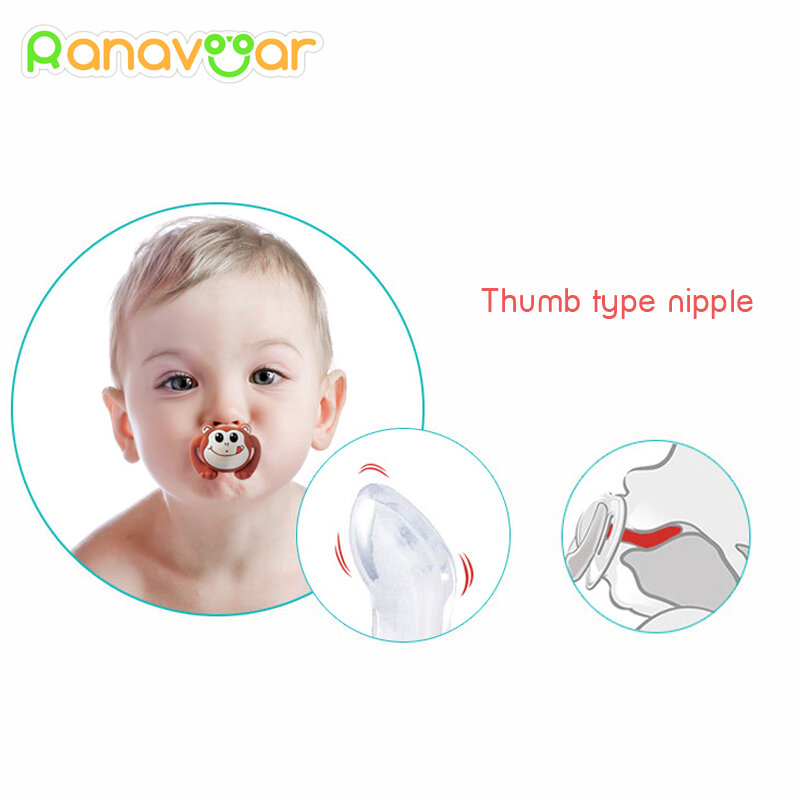 1 Buah Dot Kumis Puting Lucu Silikon Dot Bayi Penenang Balita Puting Ortodontik Merah Ciuman Bibir Teether Perawatan Bayi