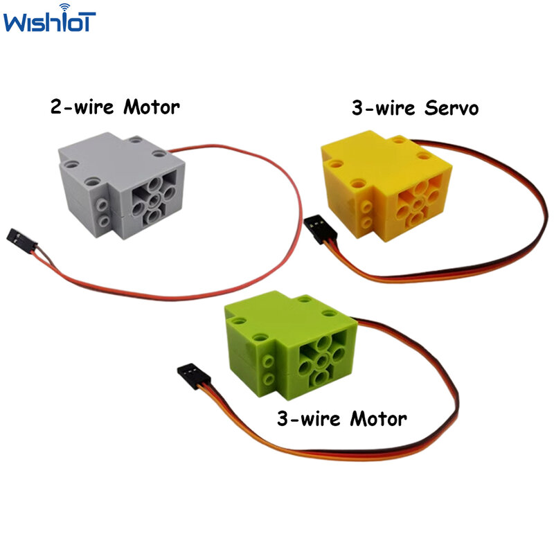 Programável Building Block Servo Motor, Cruz Output Shaft, Compatível com Legoeds, Power Control Driver para Arduino Microbit RPI
