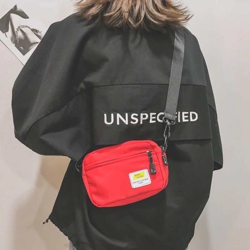Unisex Crossbody Bag Oxford Cloth Diagonal Shoulder Bags Solid Color Satchels Fashion Leisure Trend Square Sling Handbags
