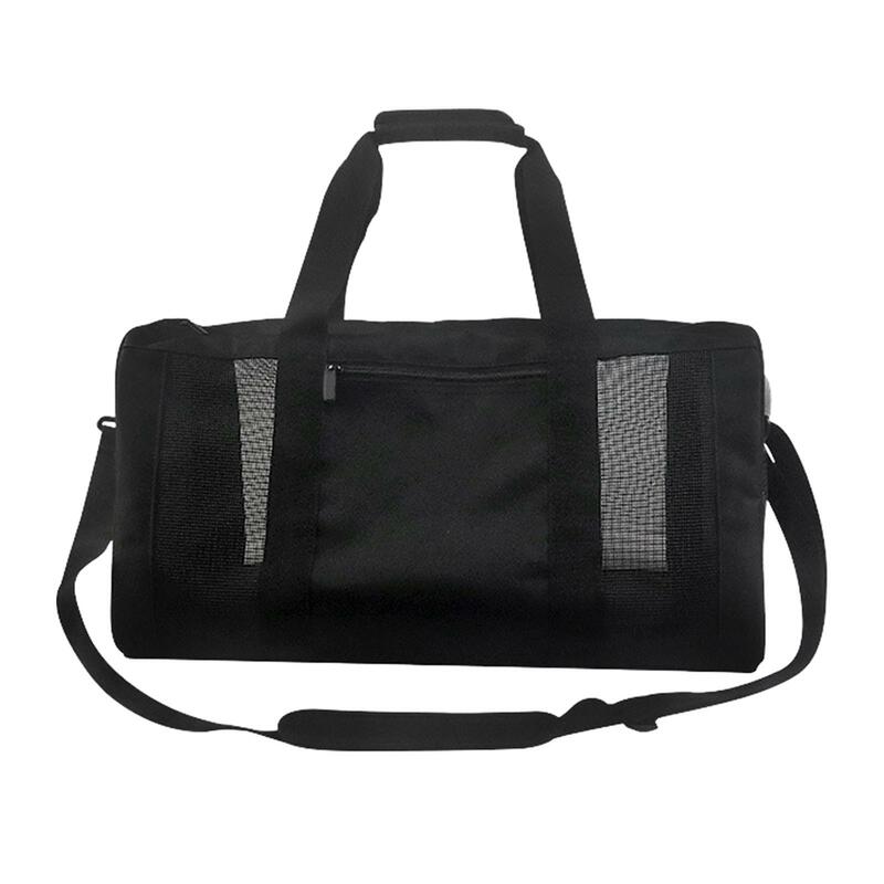 Mesh Gym Bag Overnight Weekender Bag Gym Accessories Zipper Closure Gym Detachable Strap Sport Outdoor Fitness Bag Sports Bags