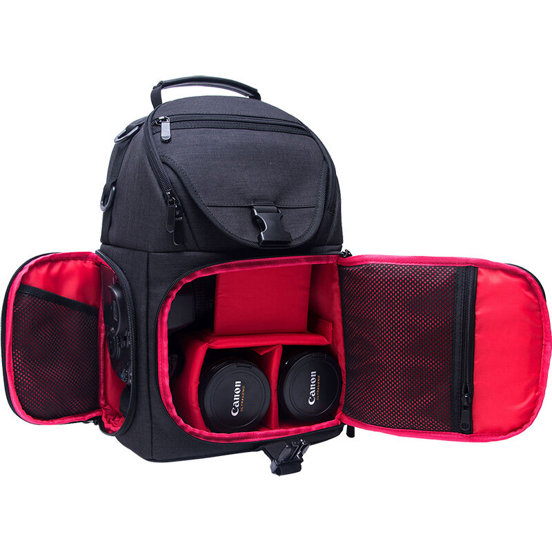 Jinnuolang-Professional multifuncional Shoulder Bag, Outdoor Fotografia Bag, impermeável e saco SLR de absorção de choque, 15,6"