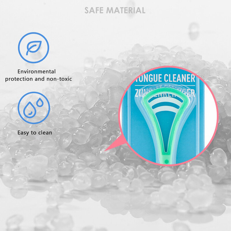 Sikat Plastik Pembersih Lidah Pengeruk Lidah Pembersih Mulut Anti Bau Mulut Warna Acak
