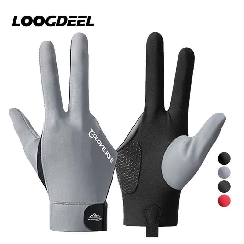 LOOGDEEL-Gants de billard à doigts complets, autocollants réglables, en polyester, équipement d'entraînement portable, 1 pièce