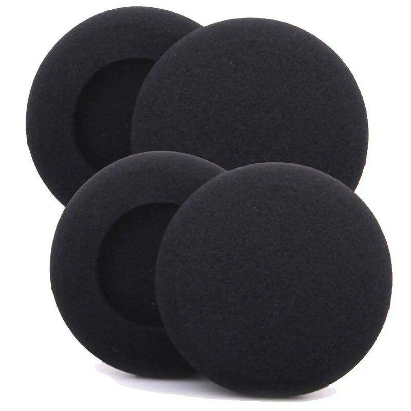 3-6cm Headphone Sponge Cover Parts Headsets 1 Pair Accessory Black Cushions Ear Pads Foam Replacement Portable