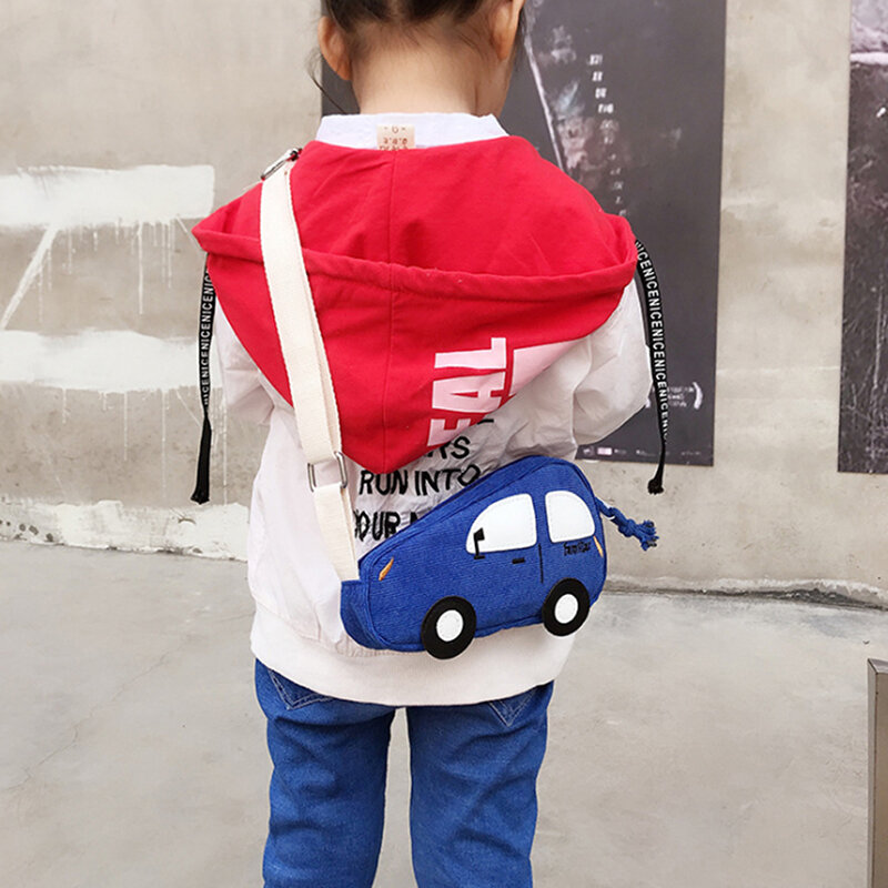2022 moda Mini Crossbody torby dla dzieci chłopcy dziewczęta kształt samochodu torba na ramię torebki Cute Cartoon Mini Messenger torby