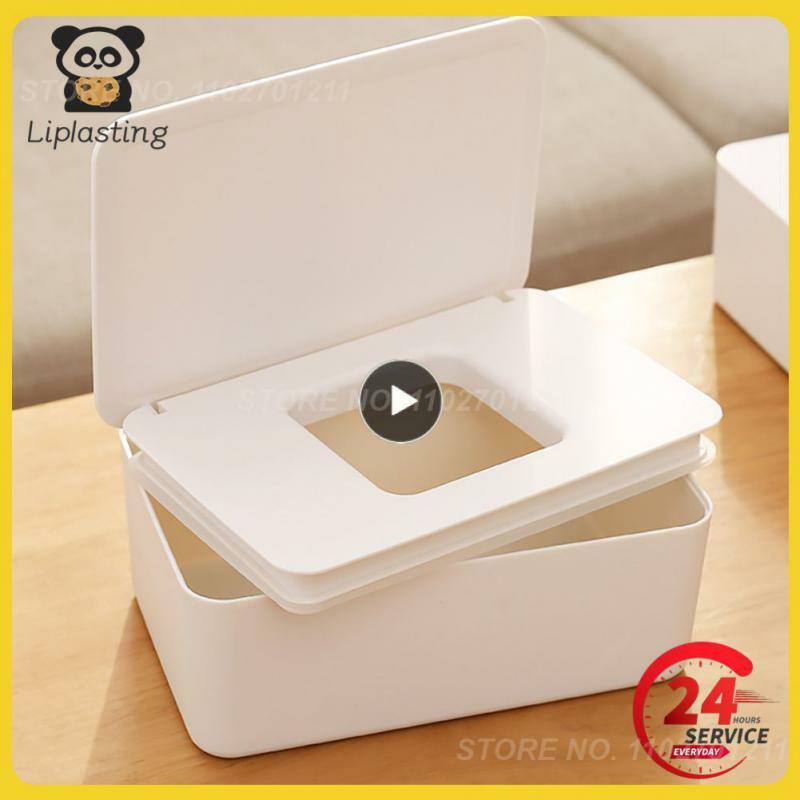 1PCS Wet Wipes Dispenser Holder with Lid Dustproof Tissue Storage Box for Home Office C6UF
