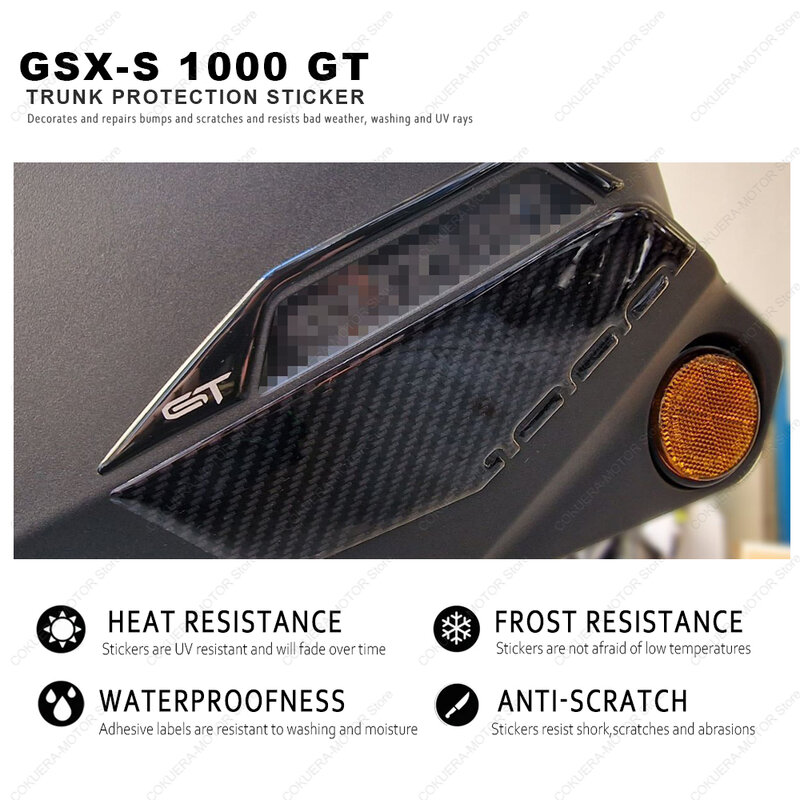 Motorcycle Trunk Protection Sticker For GSX-S 1000 GT gsx-s1000 gt 2022 3D Guards Side Sticker
