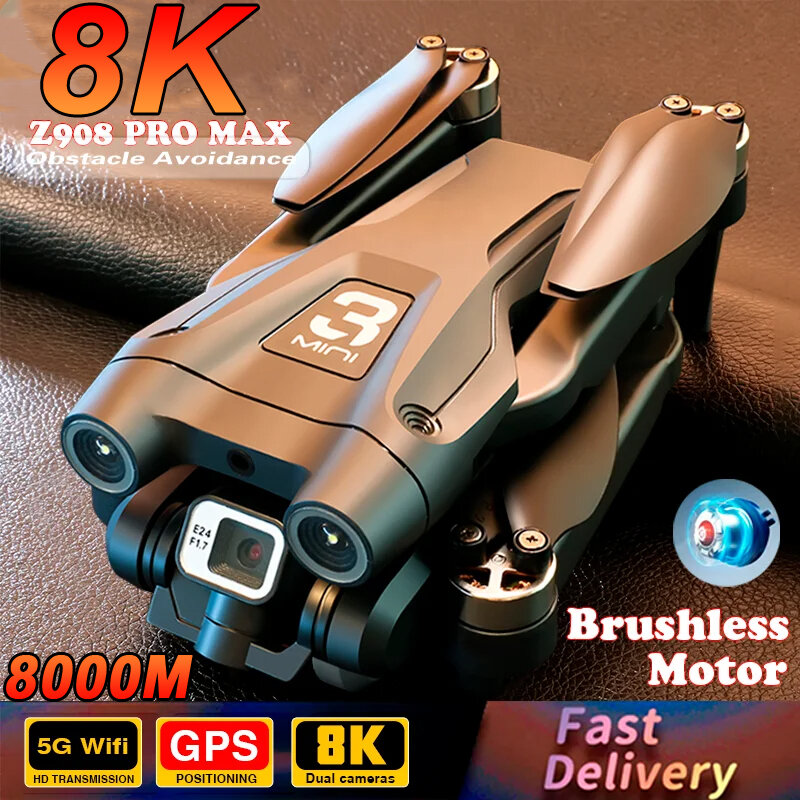 Для дрона xiaomi Z908 Pro Max бесщеточный мотор 8K GPS профессиональный двойной HD Квадрокоптер для аэрофотосъемки FPV обхода препятствий