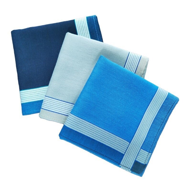 Convenient Adult Handkerchief with Striped Pattern Soft Washable Pocket Square