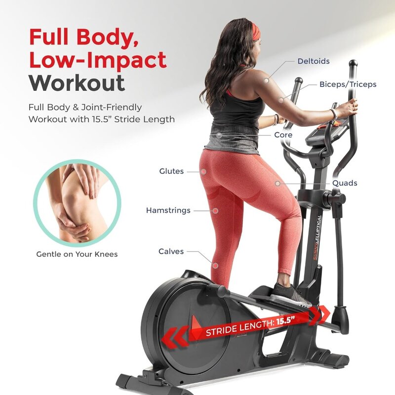 Cross Trainer Exercise Machine, Full Body Low-Impact and 24-Unique Workout Modes