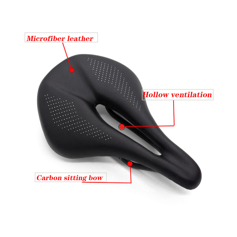 Full Carbon Bicycle Saddle, Ultraleve, Respirável, Almofada do assento confortável, MTB, Road Bike, 120g