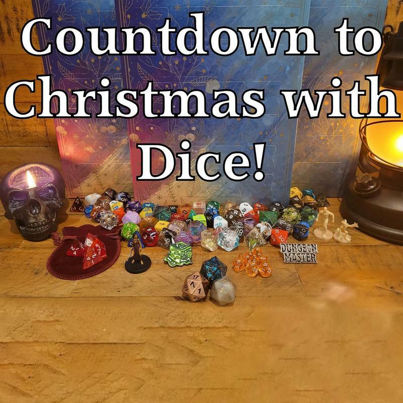 Dice Advent Calendar 24 Days Christmas Countdown Dice Set Exquisite Board Game Toy Accessories Decorative Gift for Teens Adults