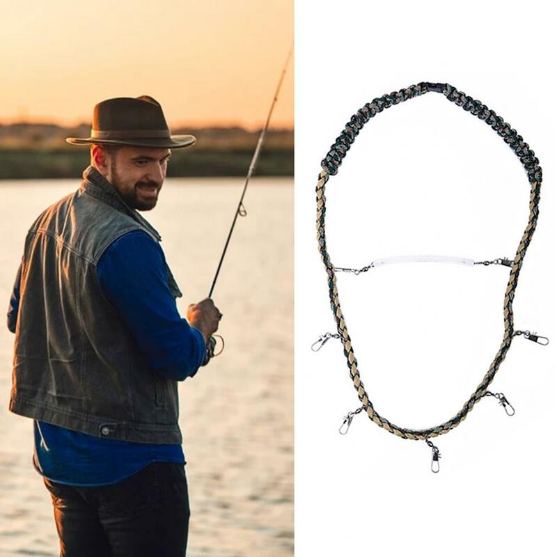 Cordino da pesca collana a mosca di alta qualità supporto per attrezzi da pesca con corda da pesca linea da appendere per la pesca delicata sulla pelle