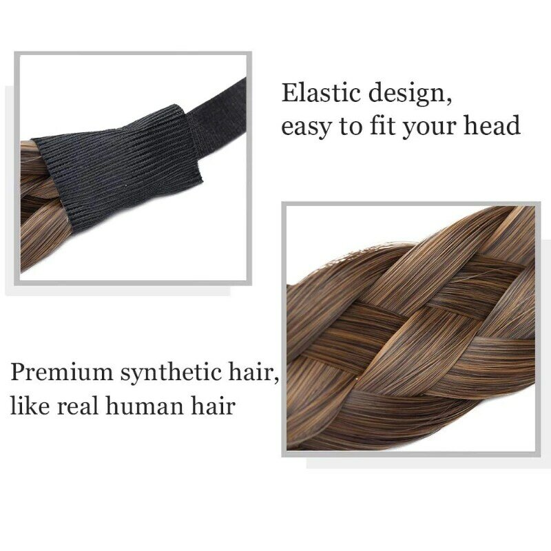 Fashion Aboriginal Style 5-strand Hair Braiding Hairband a forma di Retro Easy Wear parrucca fascia per la testa per donna uso quotidiano convenienza