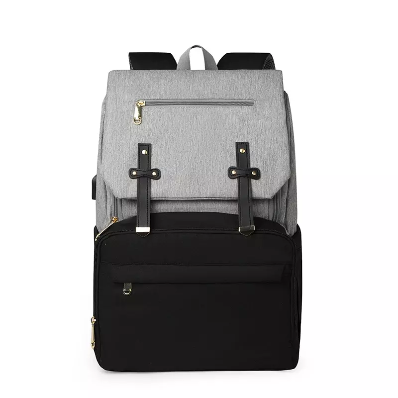 Нейлоновый однотонный рюкзак для мамы на молнии, повседневные высококачественные сумки для женщин 2024, модный новый стиль, вместительные сумки для мамы и ребенка