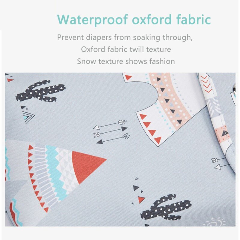 Torba na pieluchy dla niemowląt wielokrotnego użytku nowa tkanina Oxford duża pojemność torebka niemowlęca wodoodporna mama torba na pieluchy niemowlę