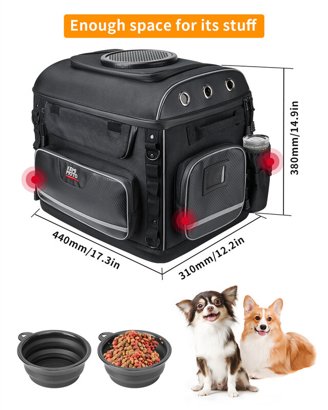 Moto Pet Carrier Pet Dog Bag per Street Glide Road King Electra Glidewith sedile passeggero portapacchi Touring Trike Models