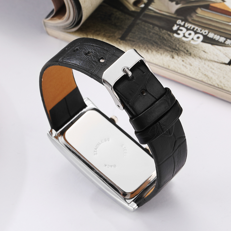 ساعة نسائية عادية مع حزام من الجلد ، ساعة كوارتز أنيقة ، 2 منطقة زمنية الطلب ، ساعة اليد الموضة النسائية