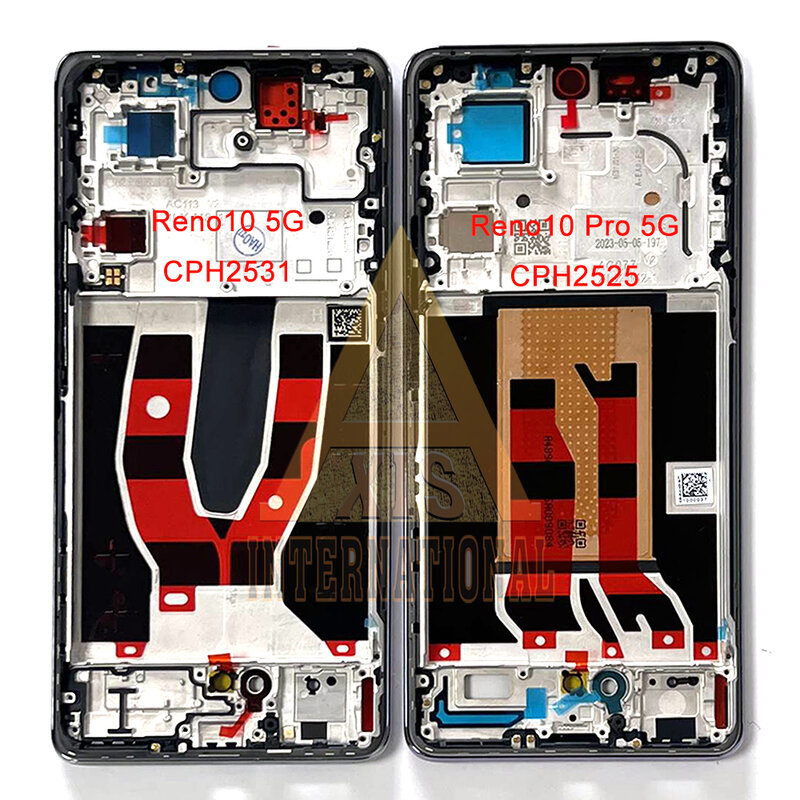 Original AMOLED For Oppo Reno 10 Pro CPH2525 LCD Display Display+Touch Frame For Reno10 Pro+ Plus CPH2521/ Reno 10 5G CPH2531