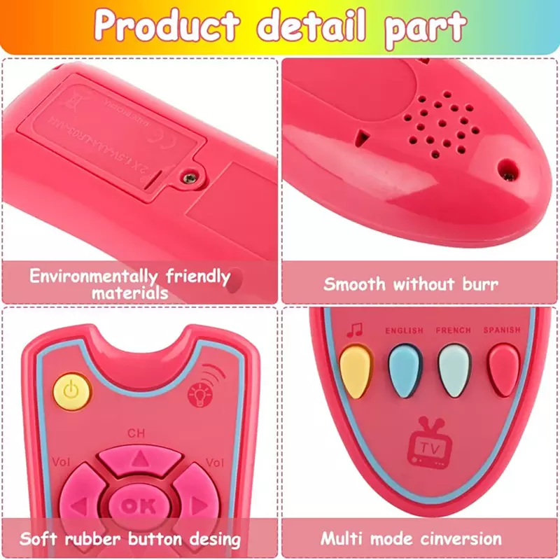 Music Mobile Phone TV Remote Control Baby Early Educational Toys Electric Numbers English Learning Toys Gift For Newborn