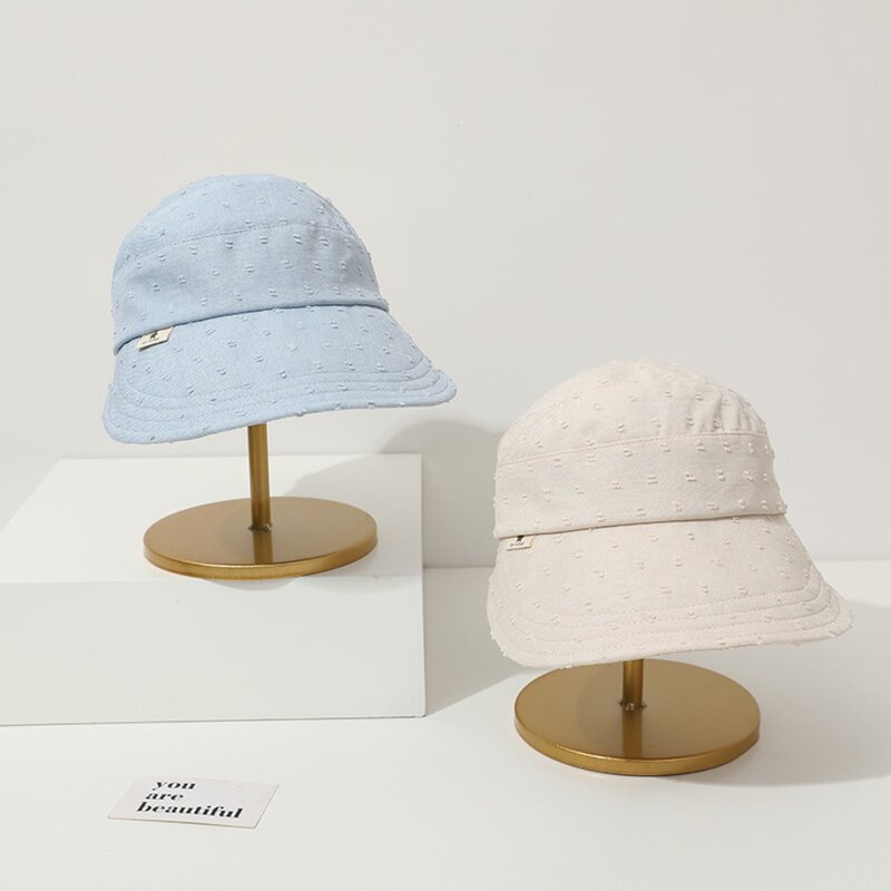 Бейсболка с защитой от солнца, милая Регулируемая мягкая шляпа от солнца, хлопковая, с полупустым верхом, детские летние шляпы