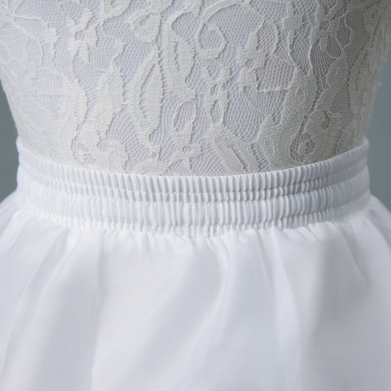 Anágua branca/preta para o vestido de noiva, 2 aros com trem, acessórios do vestido do casamento