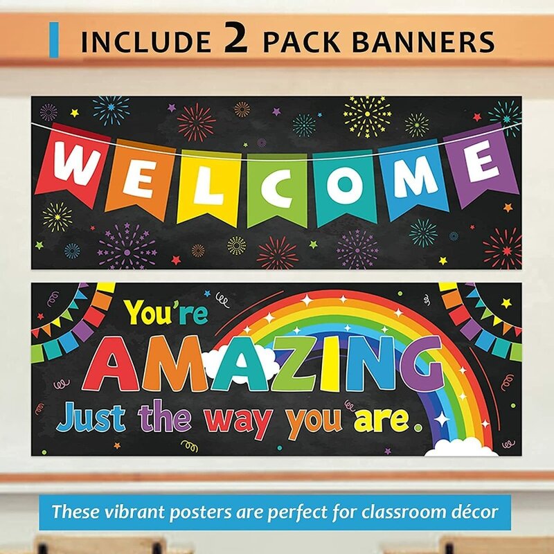 Classroom Door Paper Banner, boas-vindas Banner, abertura