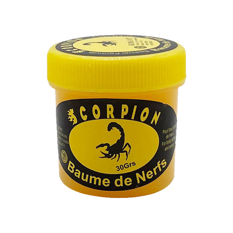 Scorpion Onguent est une pommade anti-douleur utilisée pour traiter les douleurs articulaires, le genou et le dos valides, et la réduction de l'enflure, 30g