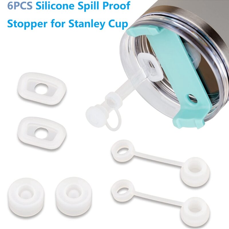 6 PCS Leakproof Silicone Seal Kit For Stanley Cup 1.0 40/30/20 Oz For Stanley Spill Stopper