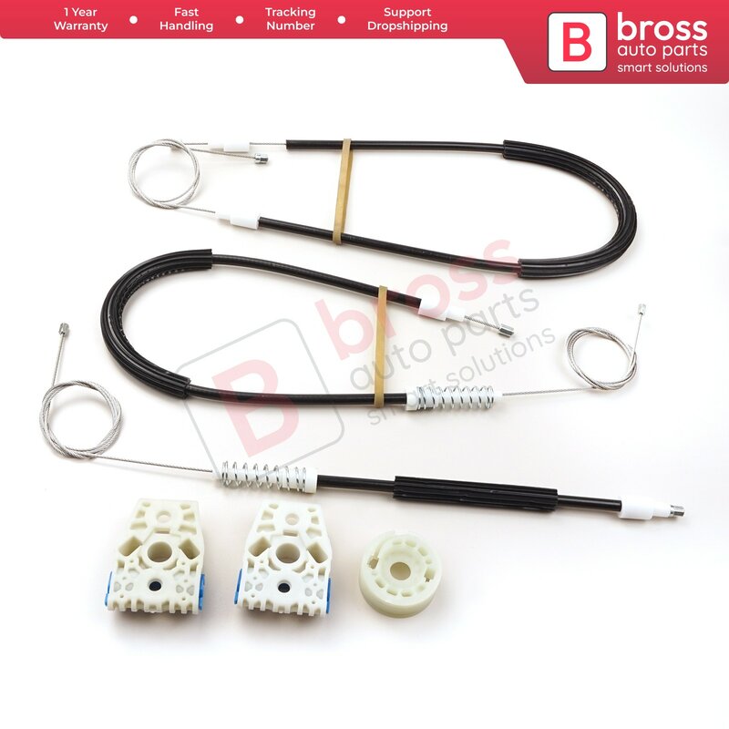 Bross Auto-onderdelen BWR810 Elektrische Ruitbediening Regulator Reparatie Kit Voor Rechts Deur Voor Vw Passat B6 2005-2009 snelle Verzending
