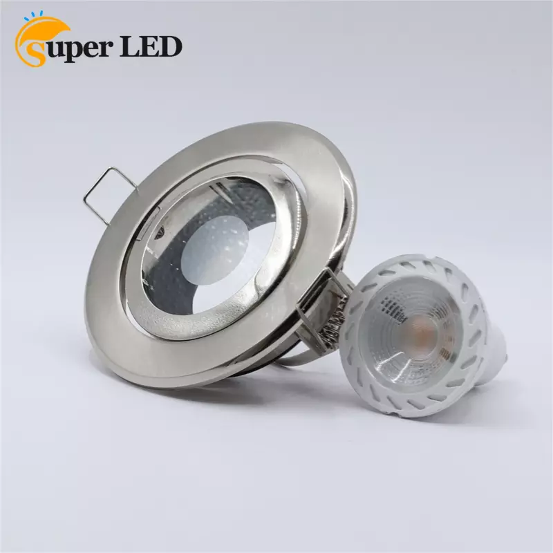 Boîtier en alliage de zinc moulé sous pression, ampoule non incluse, lampe de boîtier, globe oculaire LED, antireflet, GU10